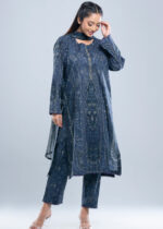 Relaxed Fit Digital Printed Three-Piece Lawn