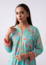 Long-Length Smart Fit Three Piece Lawn with Organza Dupatta - Image 2